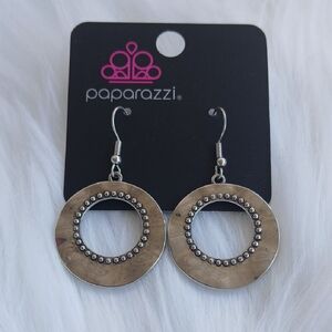 Paparazzi Silver Circle Earrings